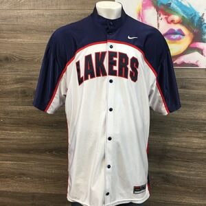 VINTAGE Nike Los Angeles Lakers Baseball Jersey 2XL Team Sports Made in USA